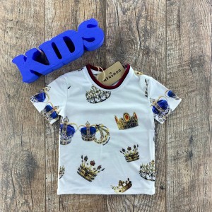 Футболка с принтом корона белый оттенок Футболка с принтом корона белый оттенок
