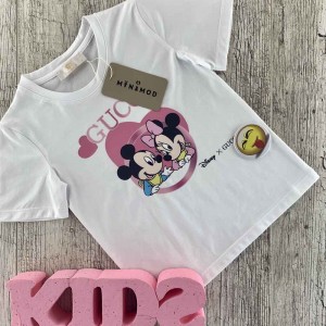 Футболка на девочку с принтом белый оттенок Футболка на девочку с принтом белый оттенок