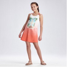 Платье Mayoral (Майорал) для девочки персикового оттенка