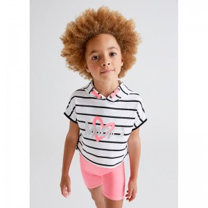 Комплект ( футболка и велошорты) на девочку Mayoral (Майорал) оттенок розовый