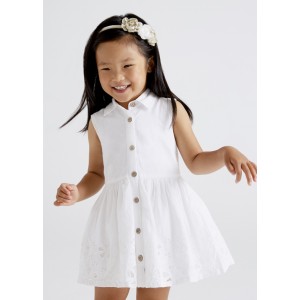 Кружевное платье для девочки Mayoral (Майорал) молочный оттенок