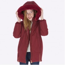 Пальто Mayoral (Майорал) для девочек рубинового оттенка