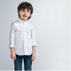 Рубашка на мальчика  Mayoral(Майорал) молочного оттенка