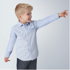 Рубашка Mayoral (Майорал) для мальчика голубого оттенка