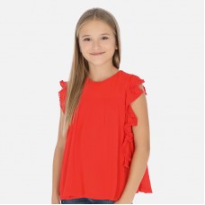 Блузка Mayoral (Майорал) для девочки красного  оттенка